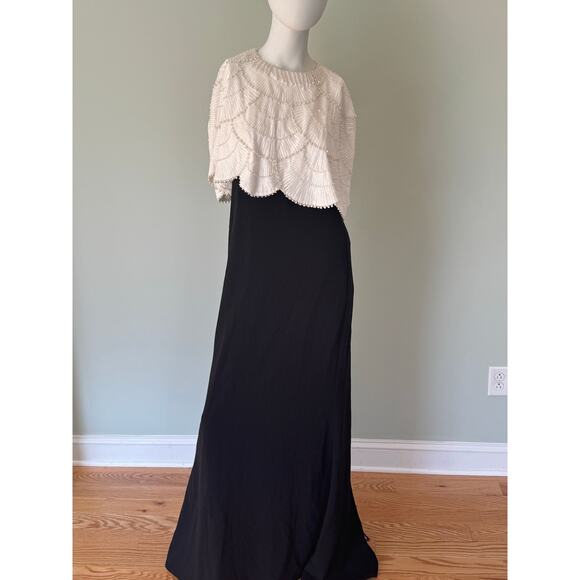 REBA EMBELLISHED CAPE OVERLAY GOWN. Size 8 - Picture 5 of 11